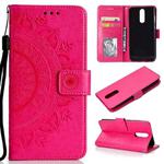 For Huawei Mate 10 Lite Totem Flower Embossed Horizontal Flip TPU + PU Leather Case with Holder & Card Slots & Wallet(Red)