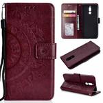 For Huawei Mate 10 Lite Totem Flower Embossed Horizontal Flip TPU + PU Leather Case with Holder & Card Slots & Wallet(Brown)