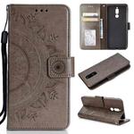For Huawei Mate 10 Lite Totem Flower Embossed Horizontal Flip TPU + PU Leather Case with Holder & Card Slots & Wallet(Grey)