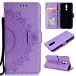 For Huawei Mate 10 Lite Totem Flower Embossed Horizontal Flip TPU + PU Leather Case with Holder & Card Slots & Wallet(Purple)