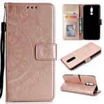 For Huawei Mate 10 Lite Totem Flower Embossed Horizontal Flip TPU + PU Leather Case with Holder & Card Slots & Wallet(Rose Gold)
