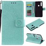 For Huawei P smart Z Totem Flower Embossed Horizontal Flip TPU + PU Leather Case with Holder & Card Slots & Wallet(Green)