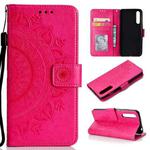 For Huawei P20 Pro Totem Flower Embossed Horizontal Flip TPU + PU Leather Case with Holder & Card Slots & Wallet(Red)