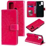 For Huawei Honor 9X Lite Totem Flower Embossed Horizontal Flip TPU + PU Leather Case with Holder & Card Slots & Wallet(Red)