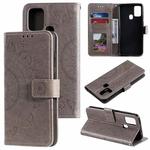 For Huawei Honor 9X Lite Totem Flower Embossed Horizontal Flip TPU + PU Leather Case with Holder & Card Slots & Wallet(Grey)