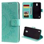 For Nokia 1.3 Totem Flower Embossed Horizontal Flip TPU + PU Leather Case with Holder & Card Slots & Wallet(Green)