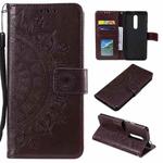 For Nokia 2.4 Totem Flower Embossed Horizontal Flip TPU + PU Leather Case with Holder & Card Slots & Wallet(Brown)