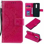 For Nokia 2.4 Totem Flower Embossed Horizontal Flip TPU + PU Leather Case with Holder & Card Slots & Wallet(Red)