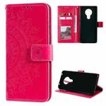 For Nokia 3.4 Totem Flower Embossed Horizontal Flip TPU + PU Leather Case with Holder & Card Slots & Wallet(Red)