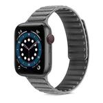 Litchi Texture Silicone Loopback Watch Band For Apple Watch Series 7 45mm / 6 & SE & 5 & 4 44mm / 3 & 2 & 1 42mm(Grey)