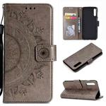 For Sony Xperia 1 II Totem Flower Embossed Horizontal Flip TPU + PU Leather Case with Holder & Card Slots & Wallet(Grey)