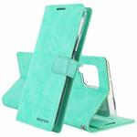 For Samsung Galaxy A42 5G GOOSPERY BLUE MOON DIARY Crazy Horse Texture Horizontal Flip Leather Case With Bracket & Card Slot & Wallet(Mint Green)