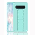 For Galaxy S10 Shockproof PC + TPU Protective Case with Wristband & Holder(Green)