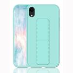 For iPhone XR Shockproof PC + TPU Protective Case with Wristband & Holder(Green)