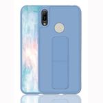 For Huawei Y6 (2019) Shockproof PC + TPU Protective Case with Wristband & Holder(Blue)