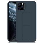 For iPhone 11 Pro Shockproof PC + TPU Protective Case with Wristband & Holder(Dark Blue)