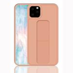 For iPhone 11 Pro Max Shockproof PC + TPU Protective Case with Wristband & Holder(Rose Gold)