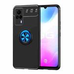 For vivo S9e Metal Ring Holder 360 Degree Rotating TPU Case(Black+Blue)