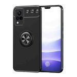 For vivo S9 Metal Ring Holder 360 Degree Rotating TPU Case(Black+Black)