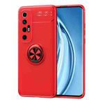 For Xiaomi Mi 10S Metal Ring Holder 360 Degree Rotating TPU Case(Red+Red)