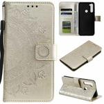 For Motorola Moto G8 Power Totem Flower Embossed Horizontal Flip TPU + PU Leather Case with Holder & Card Slots & Wallet(Gold)