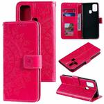 For Xiaomi Redmi 9C Totem Flower Embossed Horizontal Flip TPU + PU Leather Case with Holder & Card Slots & Wallet(Red)