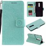 For Xiaomi Redmi K20 / K20 Pro Totem Flower Embossed Horizontal Flip TPU + PU Leather Case with Holder & Card Slots & Wallet(Green)