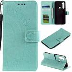 For Xiaomi Redmi Note 8 Totem Flower Embossed Horizontal Flip TPU + PU Leather Case with Holder & Card Slots & Wallet(Green)