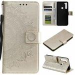 For Xiaomi Redmi Note 8 Totem Flower Embossed Horizontal Flip TPU + PU Leather Case with Holder & Card Slots & Wallet(Gold)