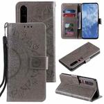 For Xiaomi Mi 10 Pro 5G Totem Flower Embossed Horizontal Flip TPU + PU Leather Case with Holder & Card Slots & Wallet(Grey)