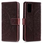 For Xiaomi Poco M3 Totem Flower Embossed Horizontal Flip TPU + PU Leather Case with Holder & Card Slots & Wallet(Brown)
