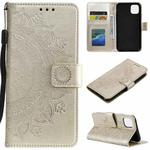 For Xiaomi Mi 11 Totem Flower Embossed Horizontal Flip TPU + PU Leather Case with Holder & Card Slots & Wallet(Gold)