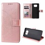 For Xiaomi Poco X3 Totem Flower Embossed Horizontal Flip TPU + PU Leather Case with Holder & Card Slots & Wallet(Rose Gold)