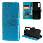 For OPPO Realme 6 Pro Totem Flower Embossed Horizontal Flip TPU + PU Leather Case with Holder & Card Slots & Wallet(Blue)