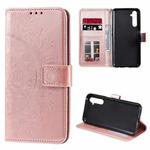 For OPPO Realme 6 Pro Totem Flower Embossed Horizontal Flip TPU + PU Leather Case with Holder & Card Slots & Wallet(Rose Gold)