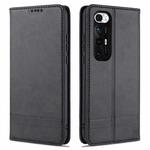 For Xiaomi Mi 10S AZNS Magnetic Calf Texture Horizontal Flip Leather Case with Card Slots & Holder & Wallet(Black)