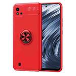 For OPPO Realme C20 Metal Ring Holder 360 Degree Rotating TPU Case(Red+Red)