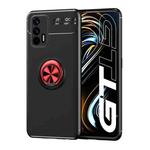 For OPPO Realme GT 5G Metal Ring Holder 360 Degree Rotating TPU Case(Black+Red)