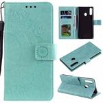 For Samsung Galaxy A10s Totem Flower Embossed Horizontal Flip TPU + PU Leather Case with Holder & Card Slots & Wallet(Green)