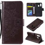 For Samsung Galaxy A20e Totem Flower Embossed Horizontal Flip TPU + PU Leather Case with Holder & Card Slots & Wallet(Brown)