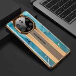 For Huawei Mate 40 RS Porsche Design GKK Electroplating Painted Glass Case(Lake Blue)