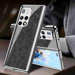 For Huawei Mate X2 GKK Electroplating Painted Glass Phone Case(Grey Wood Pattern)