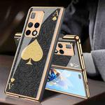 For Huawei Mate X2 GKK Electroplating Painted Glass Phone Case(Spades A)