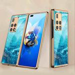 For Huawei Mate X2 GKK Electroplating Painted Glass Phone Case(Blue)