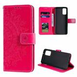 For Samsung Galaxy S20 Totem Flower Embossed Horizontal Flip TPU + PU Leather Case with Holder & Card Slots & Wallet(Red)