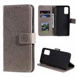 For Samsung Galaxy S20 Plus Totem Flower Embossed Horizontal Flip TPU + PU Leather Case with Holder & Card Slots & Wallet(Grey)