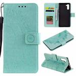 For Samsung Galaxy Note10 Totem Flower Embossed Horizontal Flip TPU + PU Leather Case with Holder & Card Slots & Wallet(Green)