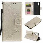 For Samsung Galaxy Note10 Totem Flower Embossed Horizontal Flip TPU + PU Leather Case with Holder & Card Slots & Wallet(Gold)