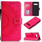 For Samsung Galaxy S10 Totem Flower Embossed Horizontal Flip TPU + PU Leather Case with Holder & Card Slots & Wallet(Red)