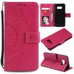 For Samsung Galaxy S10 5G Totem Flower Embossed Horizontal Flip TPU + PU Leather Case with Holder & Card Slots & Wallet(Red)